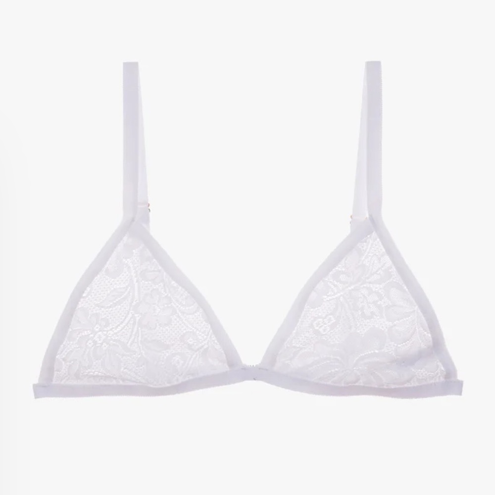 Araks Bryce Bralette in White Lace Floral